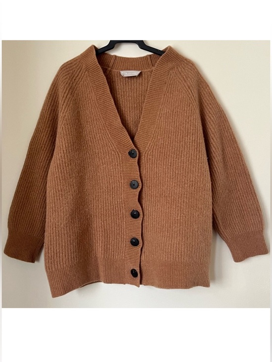Everlane Sweaters - Everlane Brown neutral 100% Wool cozy Ribbed Women's Cardigan XL